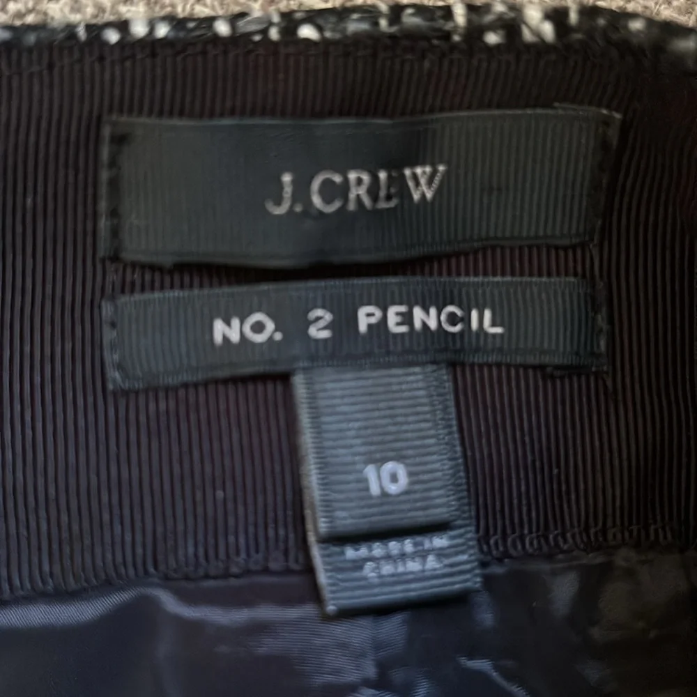 J Crew no. 2 Pencil‎ Tweed pencil  Black and White Women's Skirt Size 10